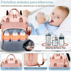 SHITIESHOU Bolsa de pañales para bebé, bolsa de pañales para papá y...