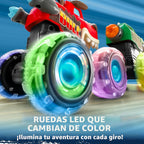 JOYIN - Paquete de 3 camiones monstruos de juguete, autos iluminado...