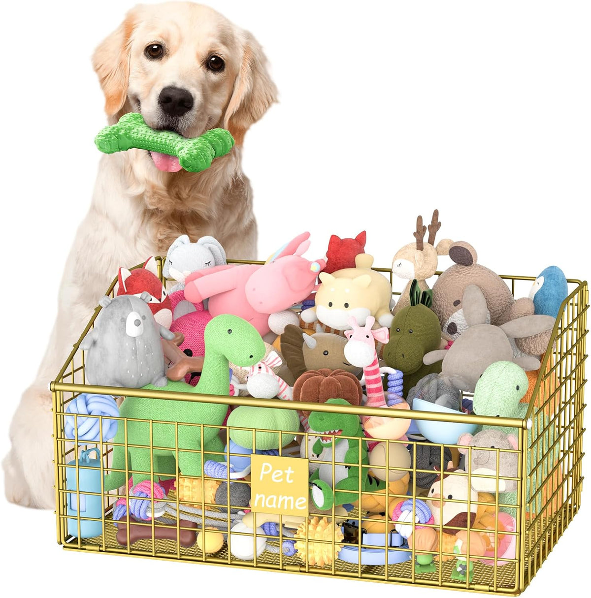 Kaiferty Cesta de Juguetes para Perros Caja de Juguetes, Canasta de...