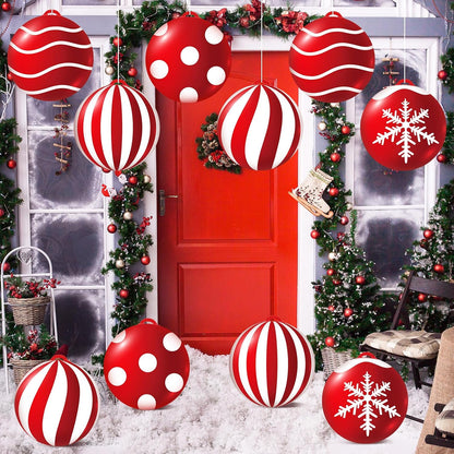 Jetec 10 piezas de bolas inflables de Navidad de 9 pulgadas, bolas...