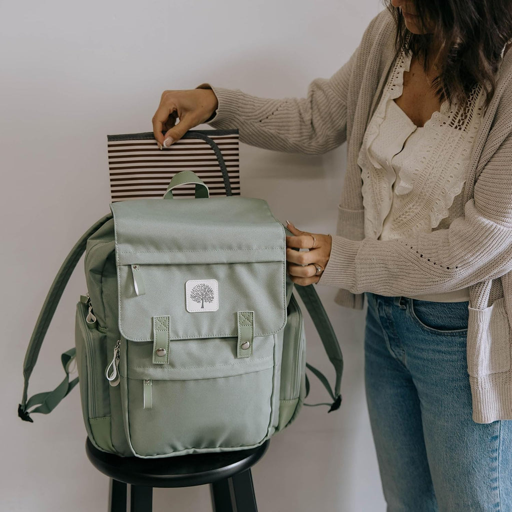 Parker Baby Co. - Mochila para pañales con cambiador, color salvia...