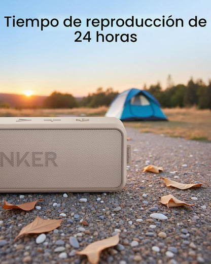 Anker Soundcore 2 Altavoz Bluetooth portátil, 24 horas de reproducc...