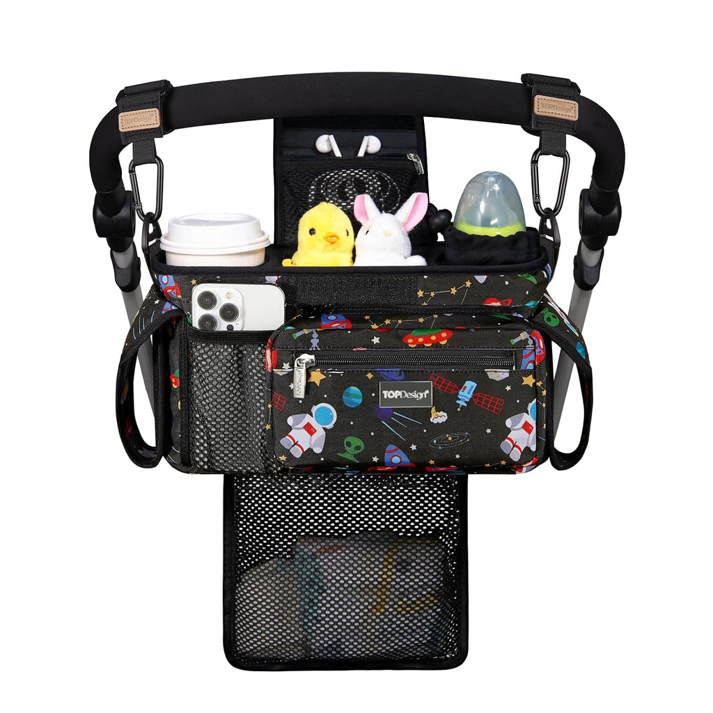 TOPDesign Organizador universal para cochecito de bebé, carrito de...