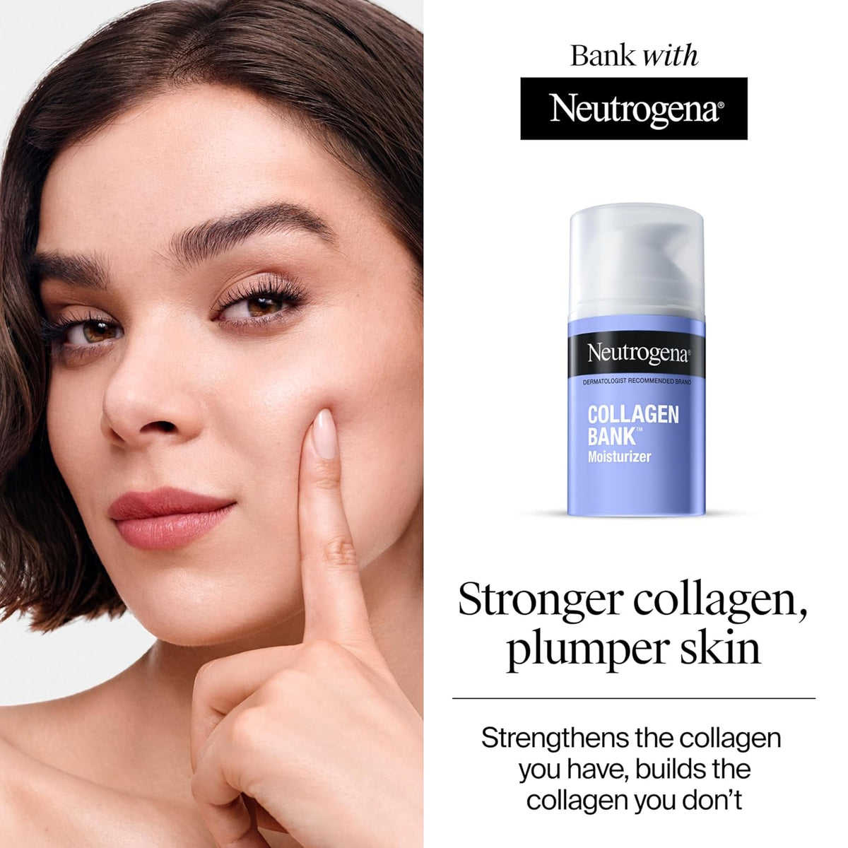 Humectante facial Neutrogena Collagen Bank + limpiador de prueba, p...