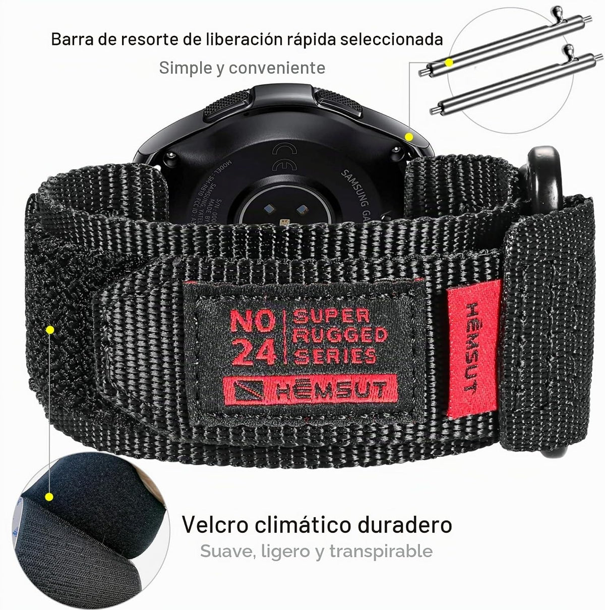 Correa de reloj de liberación rápida de 0.866 in para Amazfit T-Rex...