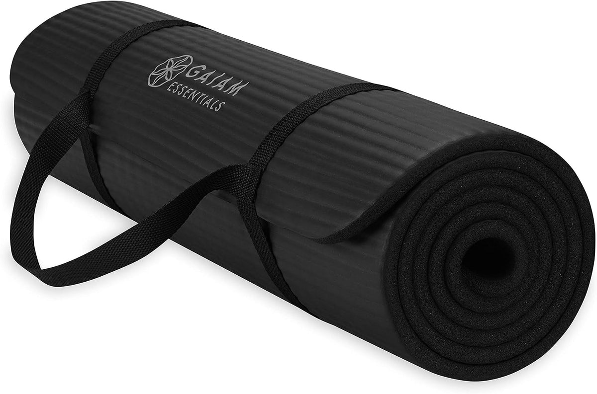 Gaiam Tapete de yoga grueso, esterilla de ejercicio y fitness con c...