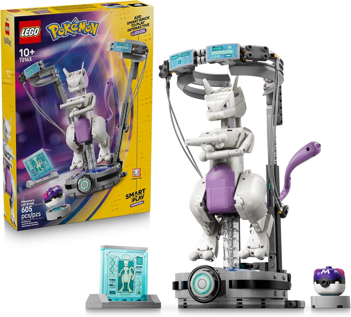 LEGO Pokémon SMART Play: Descanso de laboratorio de Mewtwo 72163 |...