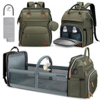 DERJUNSTAR Mochila para pañales, bolsa grande para bebé con cambiad...