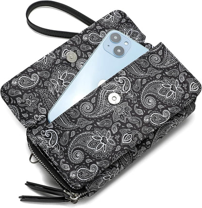 Lanyani Cartera Cruzada RFID con Correa de Muñeca y Bolsillo para T...