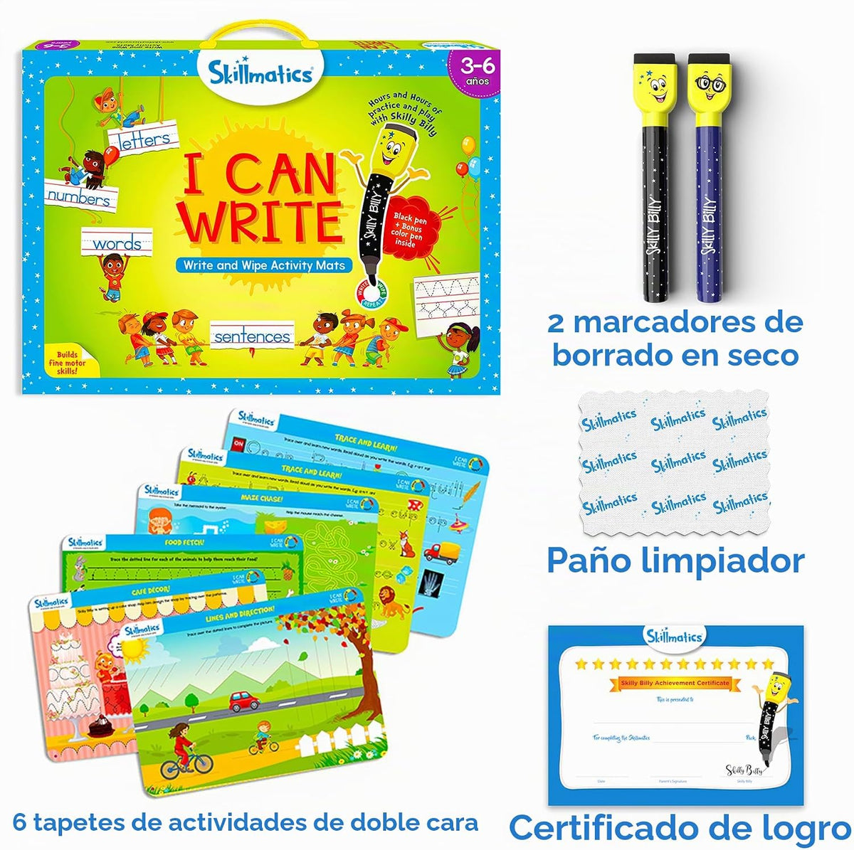 Skillmatics I Can Write - Libro de actividades de aprendizaje prees...