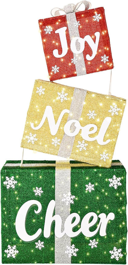 Caja de regalo gigante para decoración navideña al aire libre con |...