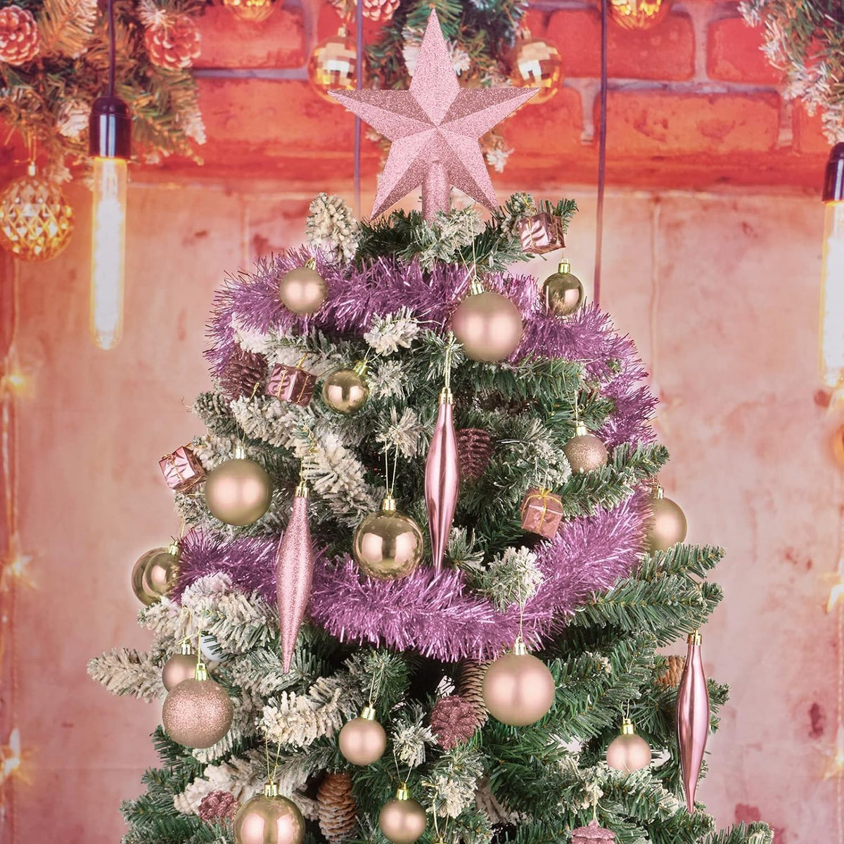 Adornos de bola de Navidad de 30 quilates, decoración de árbol de N...