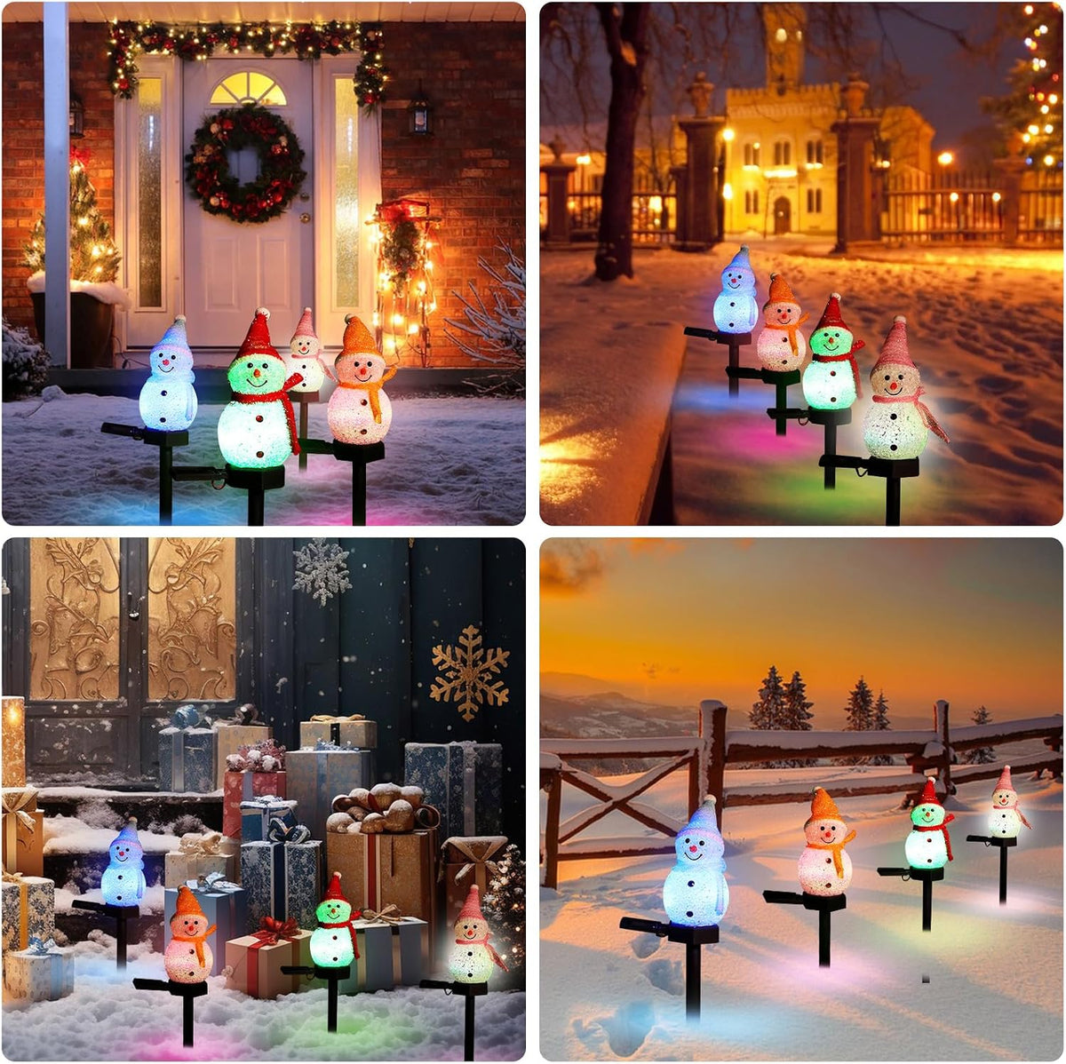 Decoraciones de Navidad para exteriores 2025 - Estacas de luz de Na...