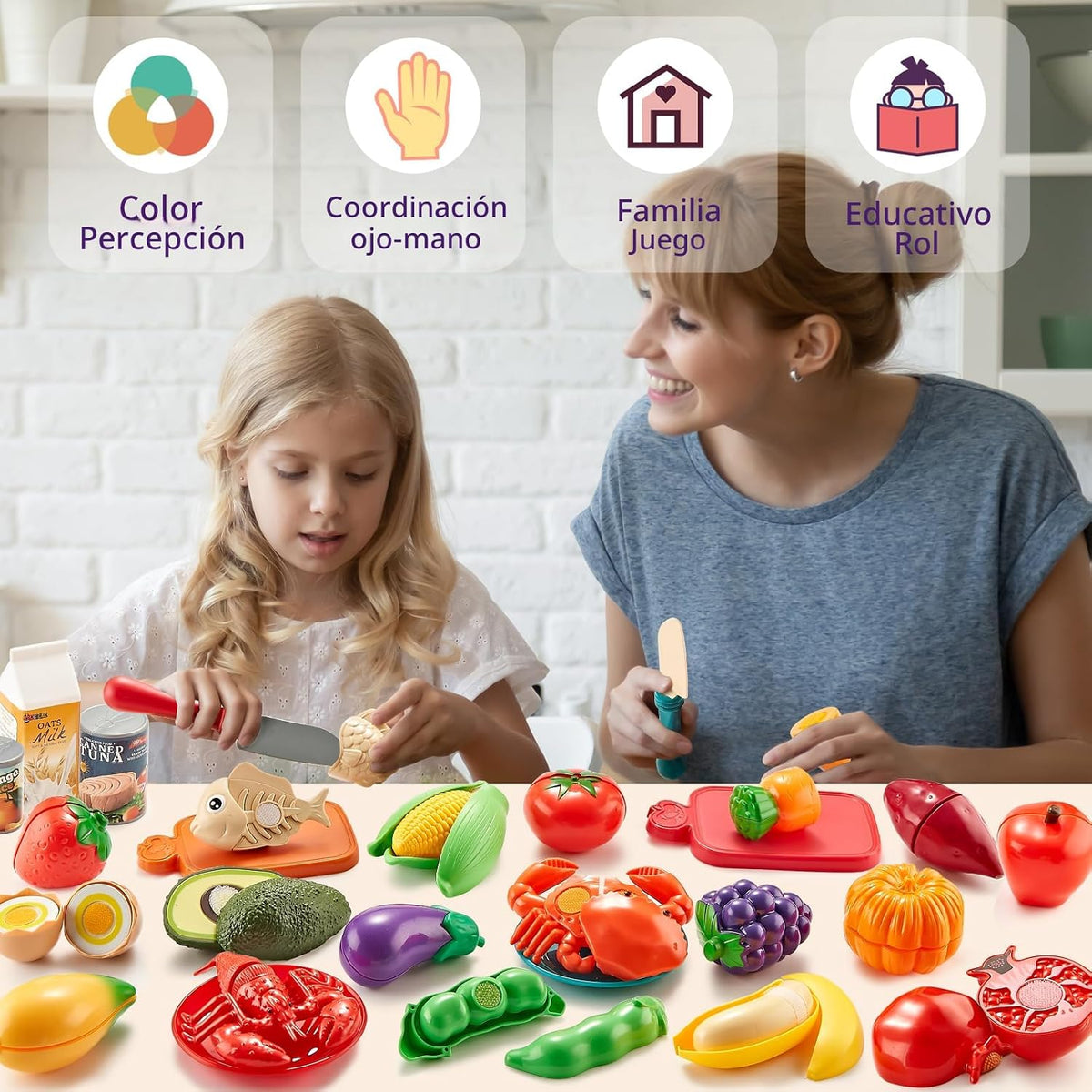 LAUGIGLE Comida de juego de simulación para cocina de niños, 78 pie...