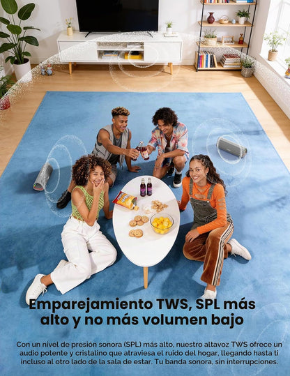Altavoz Bluetooth, sonido HD de 20 W, inalámbrico portátil, IPX5 im...