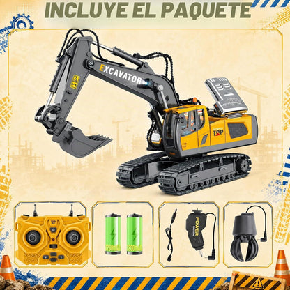 Juguetes teledirigidos del excavador 3-en-1, camión de la construcc...