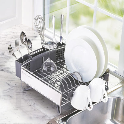 KitchenAid Escurridor compacto que ahorra espacio, con cajón extraí...