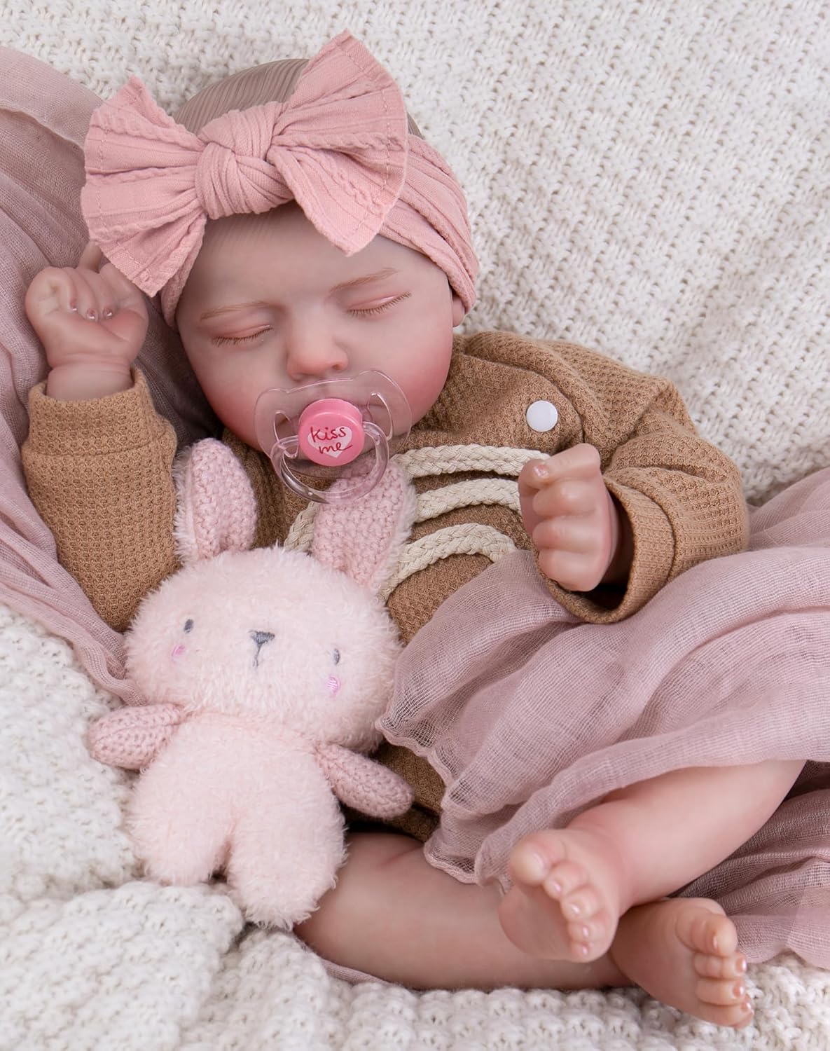 Muñeca bebé Aori Reborn, niña recién nacida dormida de 20 pulgadas...