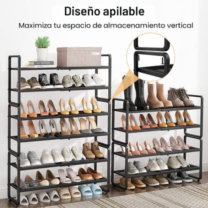 Zapatero de metal expandible para armario, entrada y garaje, 4 nive...