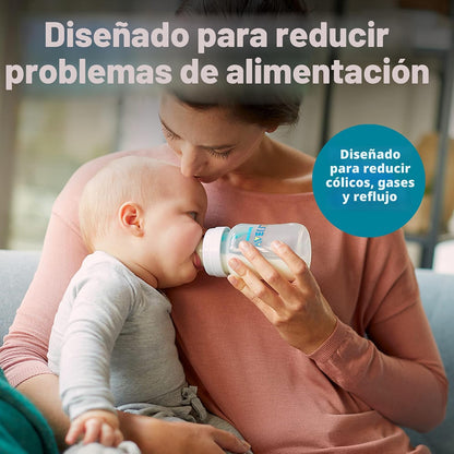 Philips Avent Biberón anticólicos con ventilación AirFree, flujo me...