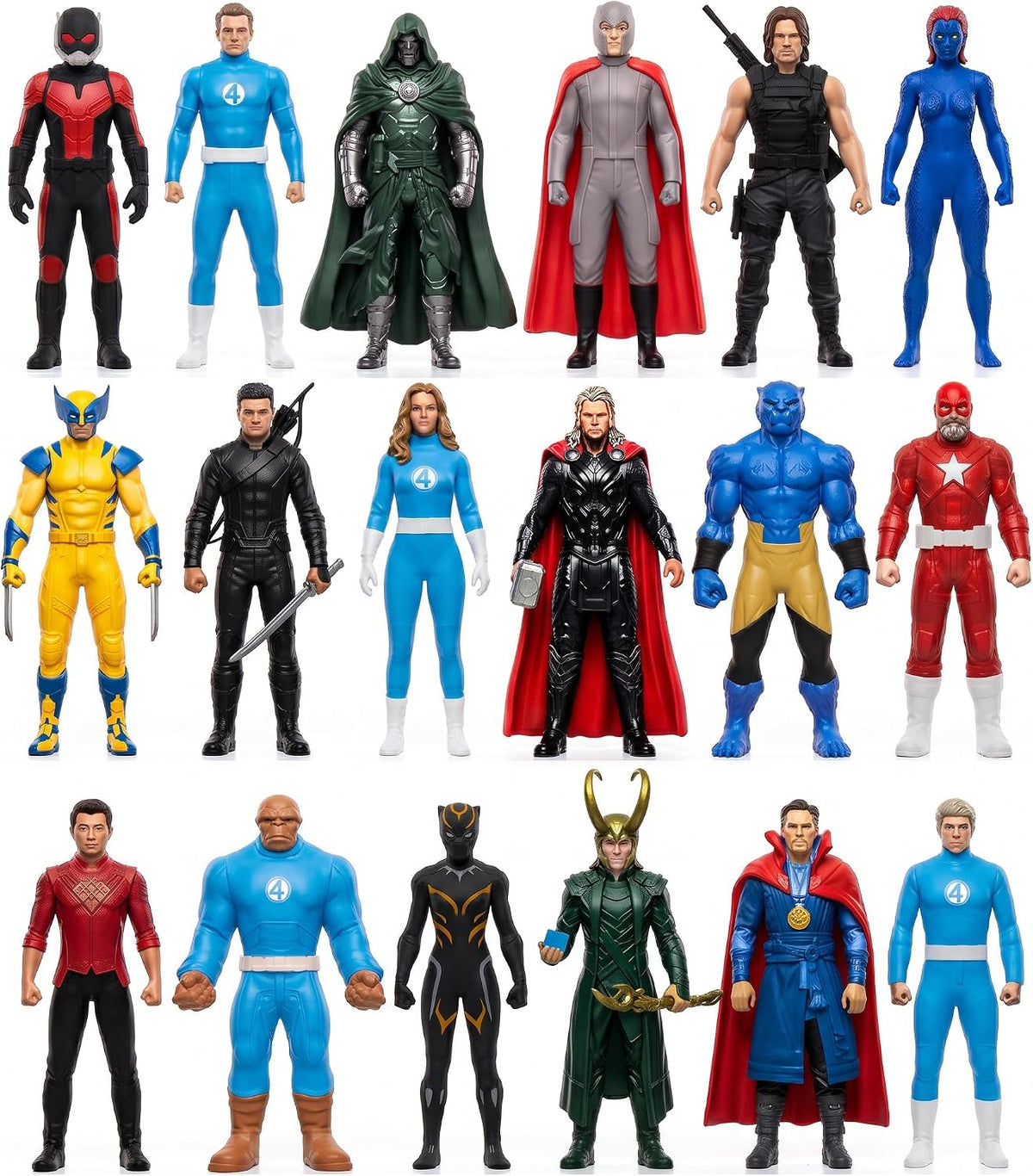 HLDMYYXGS 18 figuras de superhéroe, miniatura de leyendas heroicas...