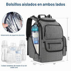 Mancro Mochila para pañales, bolsa de pañales para bebé con 2 bolsi...
