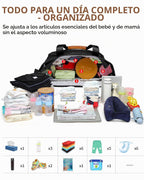 FHELAD Bolsa de pañales para mujer, bolsa de pañales para bebé 16L...