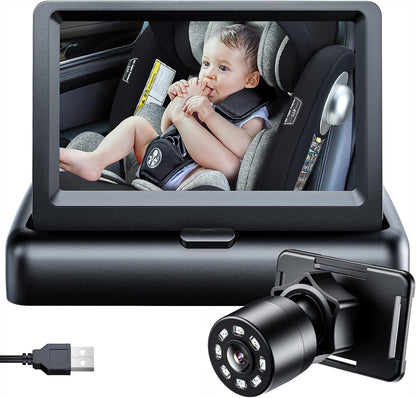 Itomoro Cámara de coche para bebé, alimentada por USB, fácil instal...