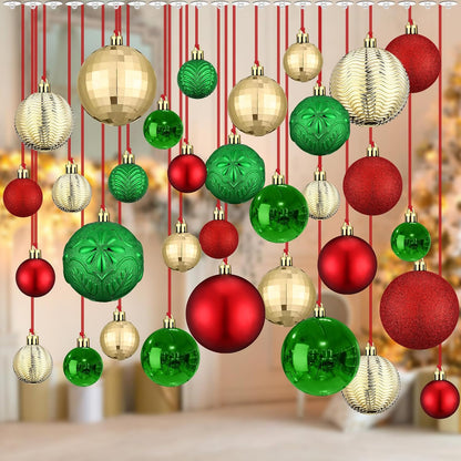 Relaxgiant - 36 bolas de Navidad para techo, rojo, verde, dorado |...