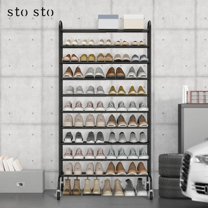 STO STO - Zapatero alto expandible de 10 niveles para garaje, 44 pa...