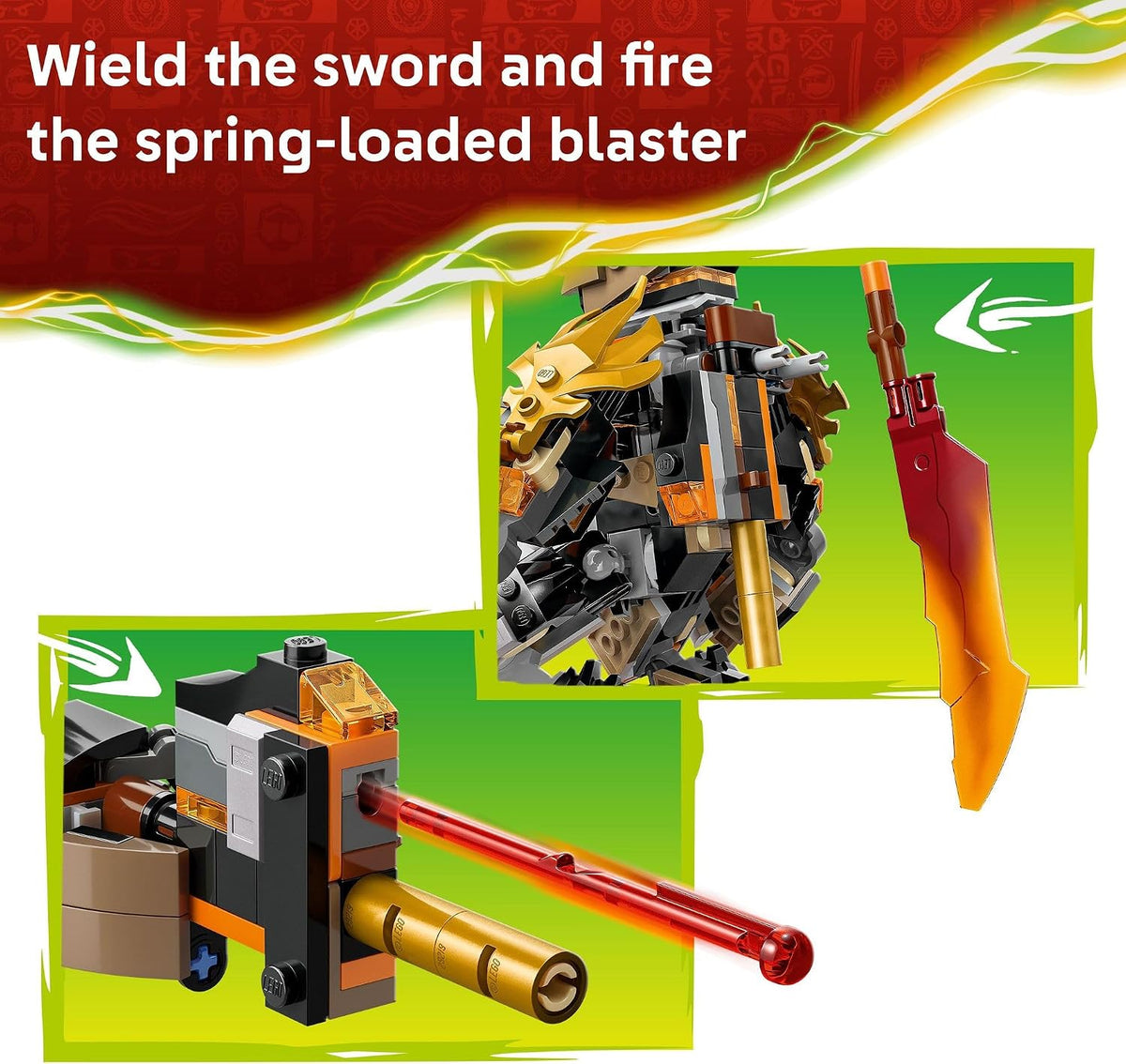 LEGO NINJAGO La misión de Cole Mech &amp; Dragon Zane 71854 | Jugue...