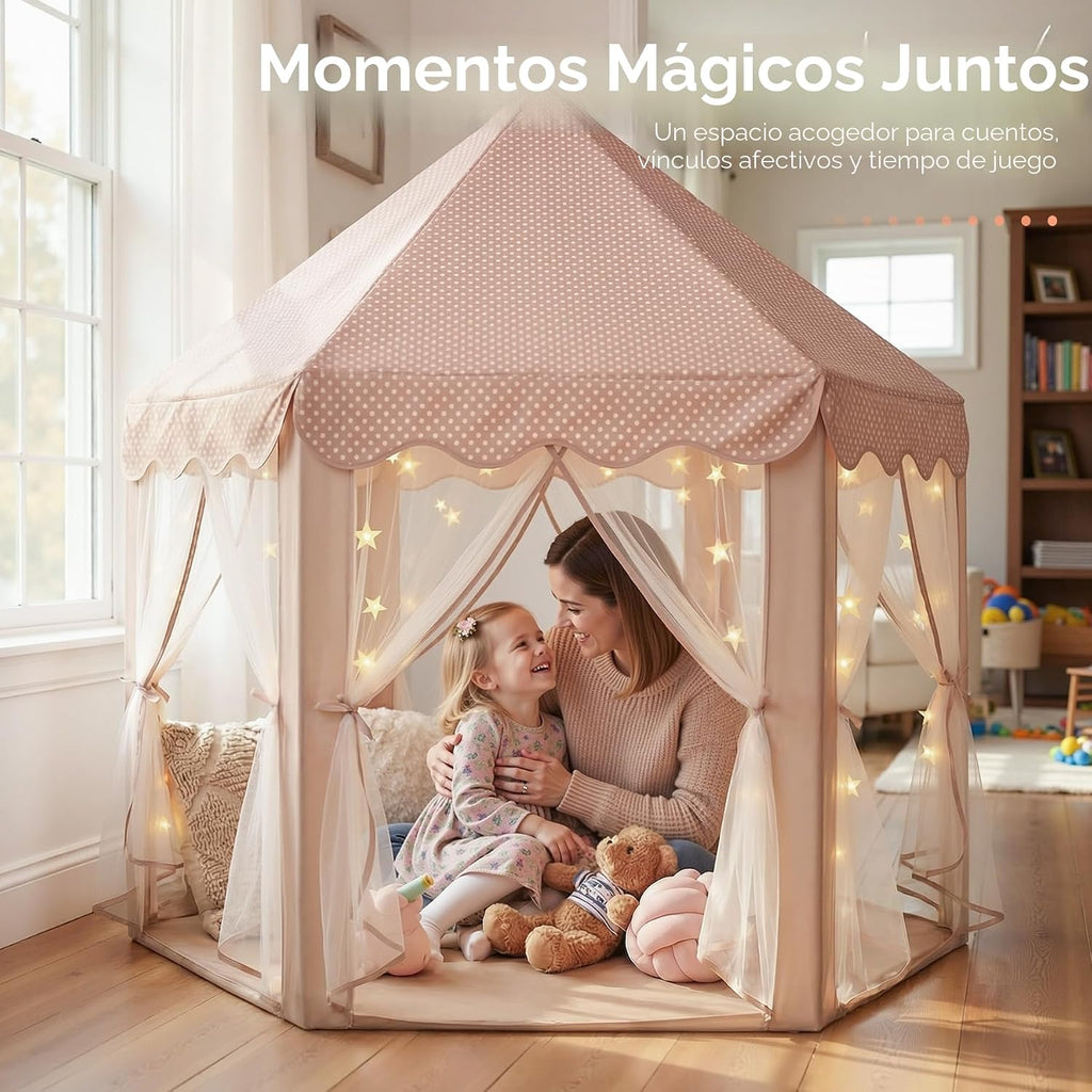 Monobeach Tienda de campaña de princesa para niñas: casa de juegos...