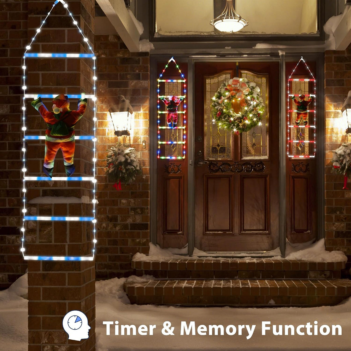 Toodour Luz LED de Navidad, luces decorativas de escalera de Navida...