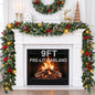 Guirnalda de Navidad de 9 pies por 10 pulgadas, 50 luces LED, guirn...