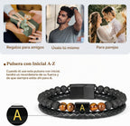 LUXEJEW Regalos para Hombres – Pulsera para Hombre, Pulsera con Ini...