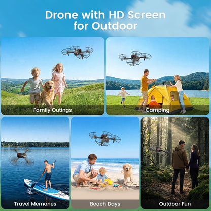 AVIALOGIC Mini dron con cámara y pantalla LCD para niños y adultos,...
