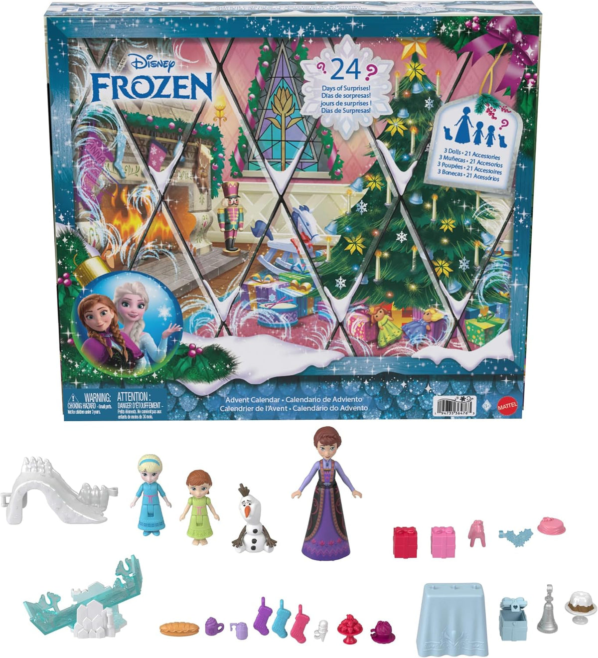 Mattel Disney Frozen Young Anna &amp; Elsa - Calendario de Adviento...