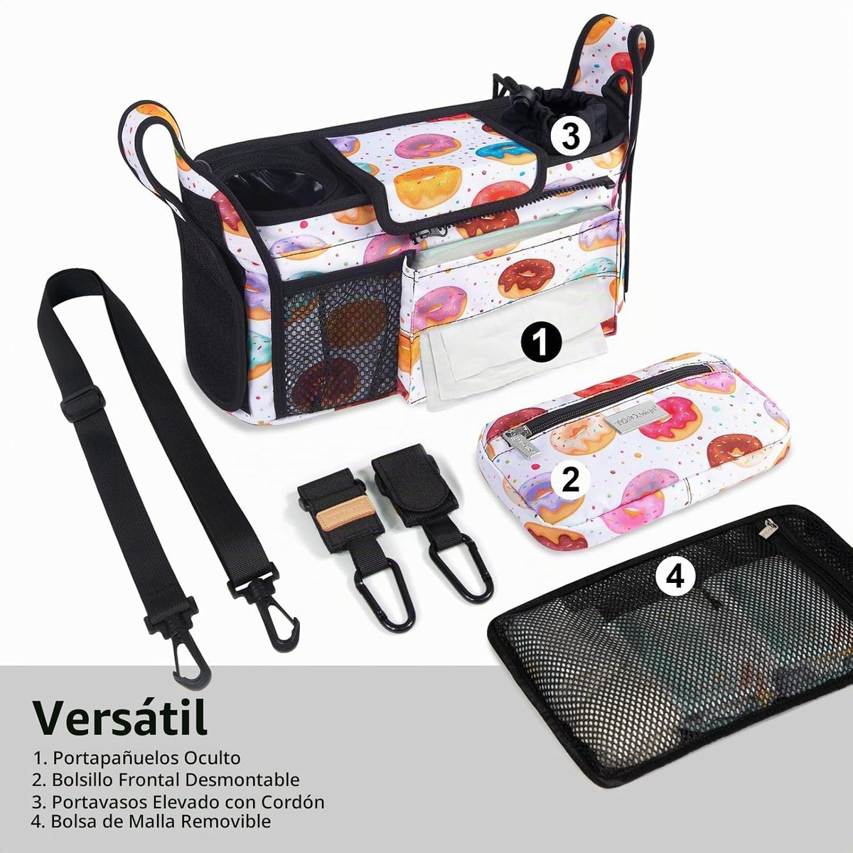 TOPDesign Organizador universal para cochecito de bebé, carrito de...
