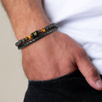 LUXEJEW Regalos para Hombres – Pulsera para Hombre, Pulsera con Ini...