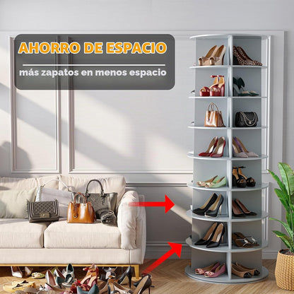 SpaceAid torre giratoria de zapatero de 8 niveles, exhibidor de zap...