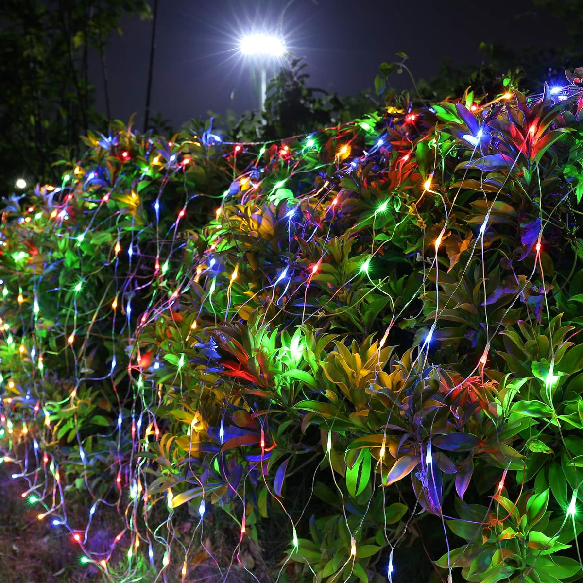 Joomer Luces de red de Navidad de 12 pies x 5 pies, luces de malla...