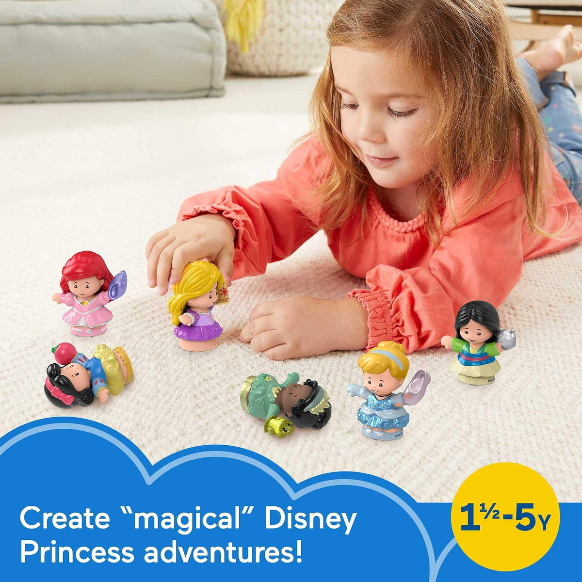 Fisher-Price Set de regalo de princesa Disney de Little People, 6 f...