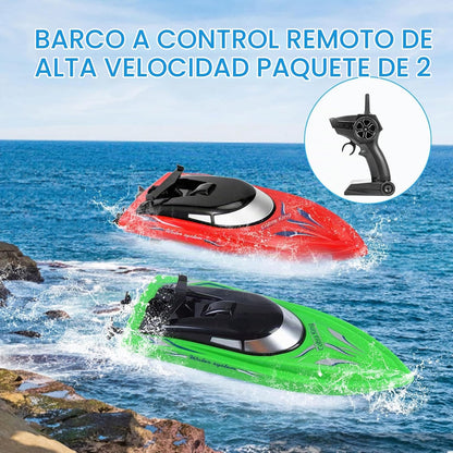 Lumiparty Paquete de 2 botes a control remoto, barcos de control re...