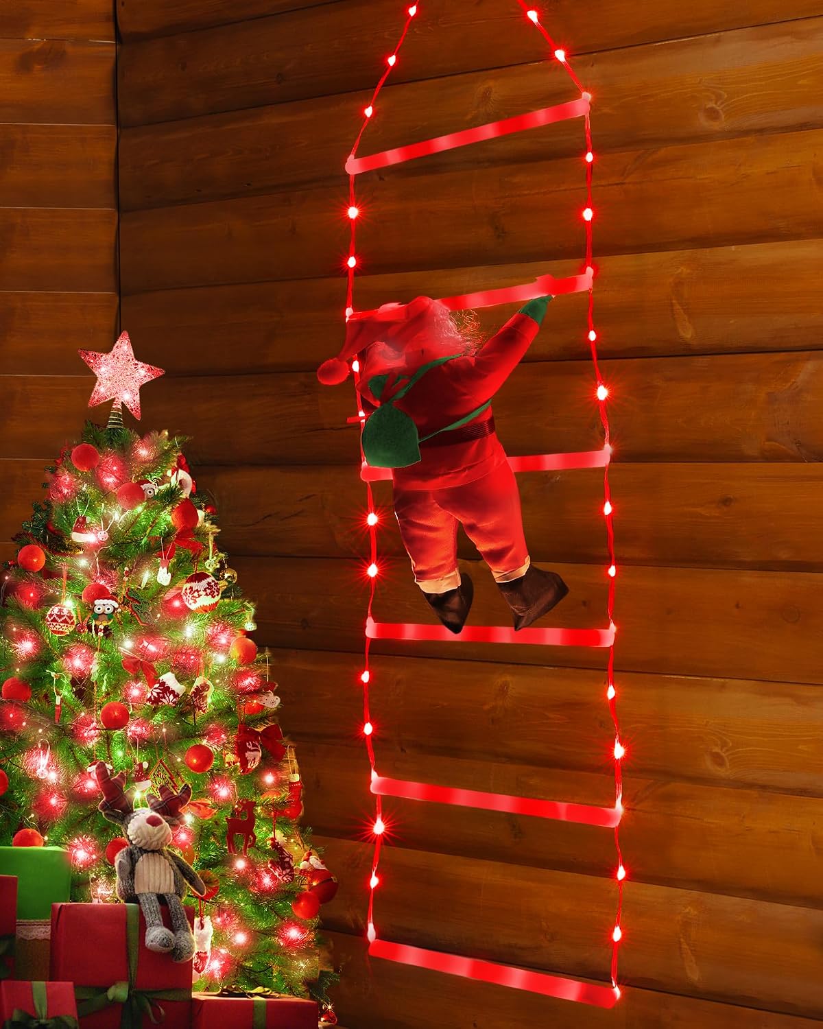 Toodour Luz LED de Navidad, luces decorativas de escalera de Navida...