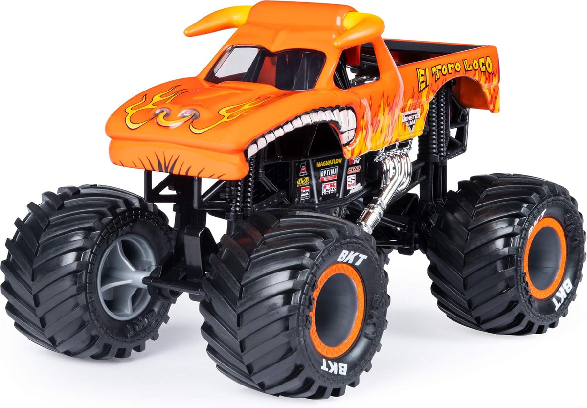 Monster Jam Oficial - El Toro Loco Monster Truck, vehículo fundido...