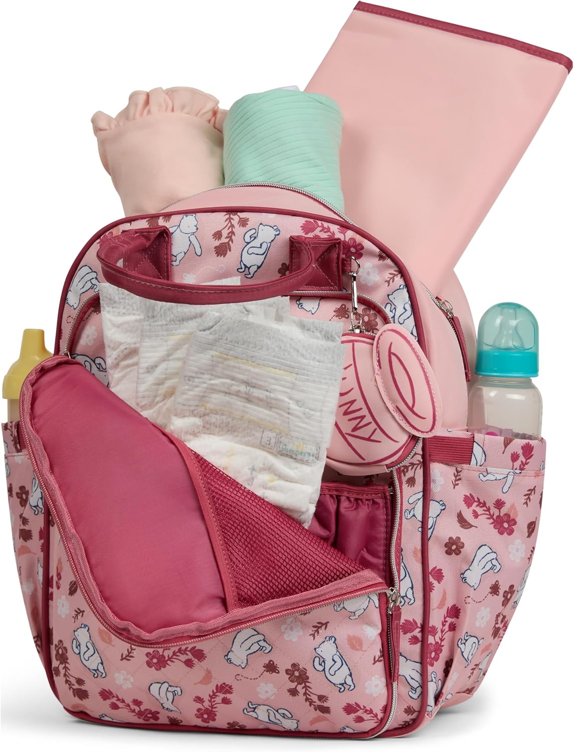Disney Winnie the Pooh - Mochila para pañales con cambiador, bolsa...