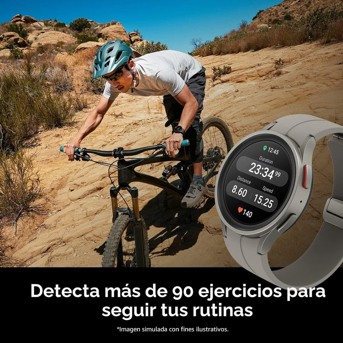 SAMSUNG Galaxy Watch 5 Pro 45mm, reloj inteligente Bluetooth con se...