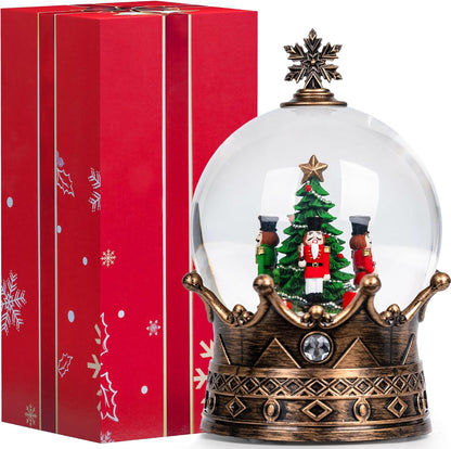 Bola de nieve cascanueces, linterna de Navidad iluminada musical co...