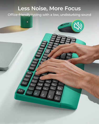 seenda COE200 Combo de teclado y mouse Bluetooth inalámbricos con |...