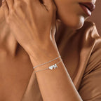 M MOOHAM Pulseras de oro con inicial de corazón para mujer, pulsera...